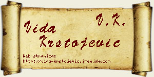 Vida Krstojević vizit kartica